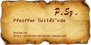 Pfeiffer Szilárda névjegykártya